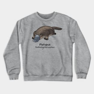 Endangered animals of Australia - Platypus (Ornithorhynchus anatinus) Crewneck Sweatshirt